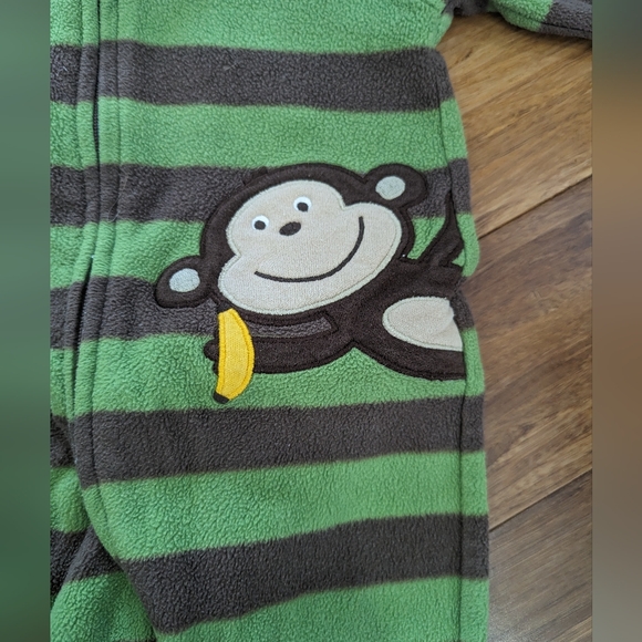 Monkey sleeper. 3 months. EUC. Brown and green. - Picture 2 of 3